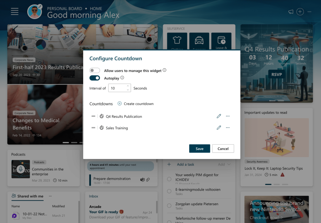 Discover the Enhanced Countdown Widget - Bloom Intranet