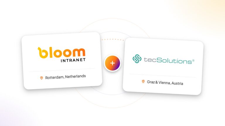 Bloom Intranet and tecSolutions, partners from Rotterdam and Graz and Vienna